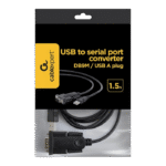 Converter Gembird UAS-DB9M-02, Negru - Image 2