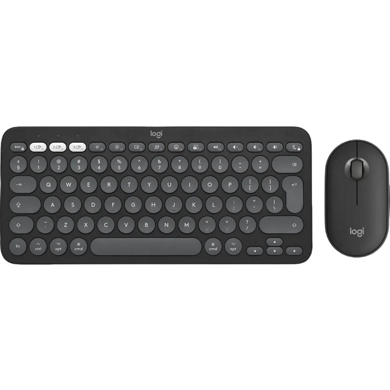 d6325251-6195-45b4-88d5-f53c9aa10fd4 Set Tastatură + Mouse Logitech Pebble 2 Combo, Fără fir, Grafit - Image 1