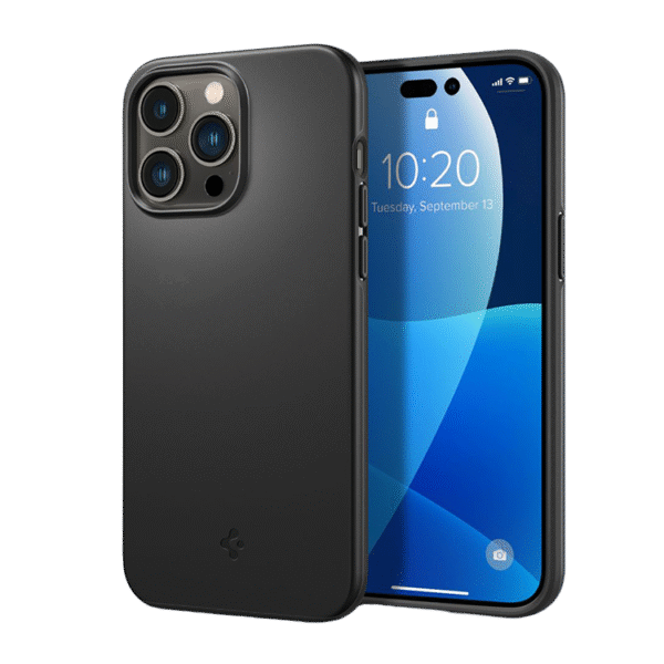 Husă Spigen iPhone 14 Pro, Thin Fit, Negru