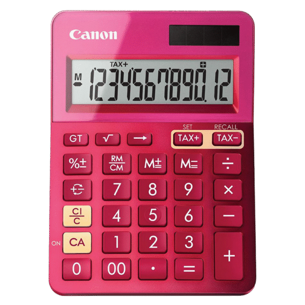 Calculator Canon LS-123K PK, 12 digit, Pink