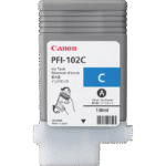 Cartuș de cerneală Canon PFI-102, 130ml, Cyan