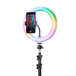 Lampă circulară Cellularline Selfie Ring Pro Multicolor – Universale, Negru