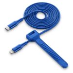 Cablu încărcare și sincronizare Cellularline Satellite MFI, USB Type-C/Lightning, 1m, Albastru - Image 2