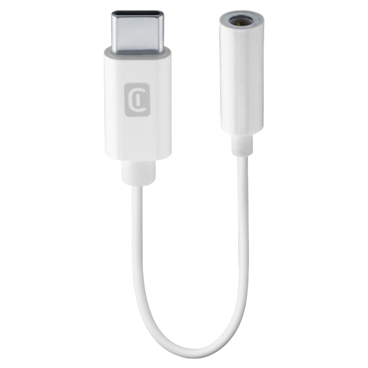 ebb3f71d-3e33-46f6-862c-6f2881f7ebcc Audio Adaptor Cellularline Music Enabler Type-C, 3.5 mm/USB Type-C, 0,15m, Alb - Image 1