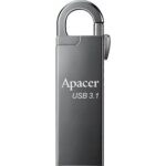 128GB USB3.1 Flash Drive Apacer "AH15A", Dark Gray, Metal, Keychain-Carabin,Capless (AP128GAH15AA-1) - imagine 7