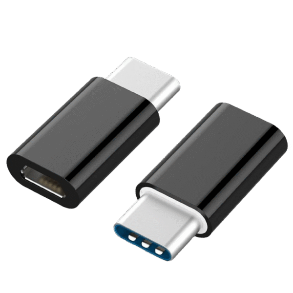 Adaptor Cablexpert A-USB2-CMmF-01, micro-USB (F)/USB Type-C, 0,3m, Negru