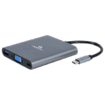 Adaptor Video Cablexpert A-CM-COMBO6-01, USB Type-C - VGA, HDMI, USB Type-C, USB Type-A, SD card-reader, Gri - Image 4