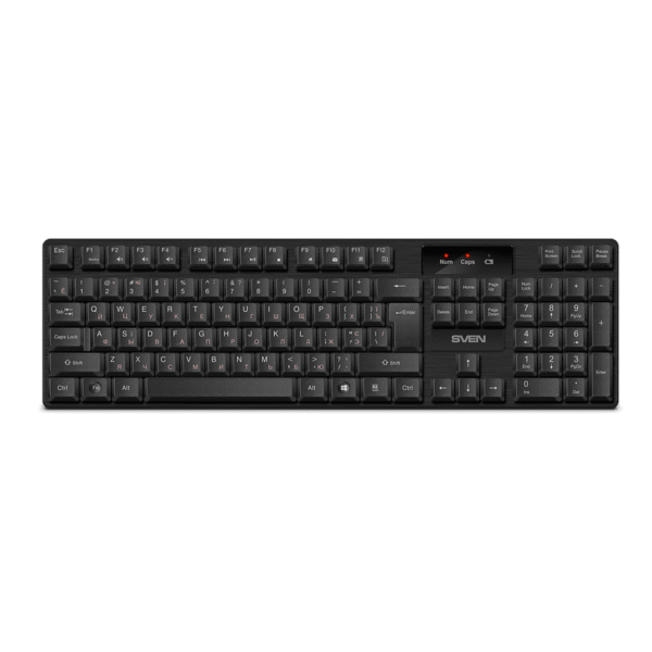 Tastatură SVEN KB-C2300W, Fără fir, Negru