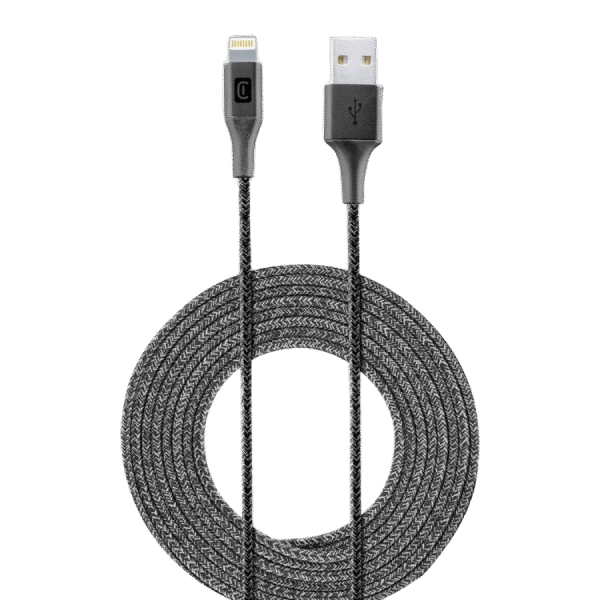 Cablu încărcare și sincronizare Cellularline Long Cable, USB Type-A/Lightning, 2,5m, Negru
