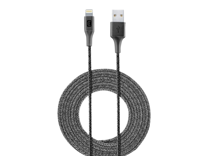 f1c0e674-540e-41f6-9f7a-d4b83d3401bc Cablu încărcare și sincronizare Cellularline Long Cable, USB Type-A/Lightning, 2,5m, Negru - Image 1