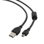 Cable USB, A-plug MINI 5PM, 1.8 m, USB2.0   Premium quality with ferrite core, CCF-USB2-AM5P-6 - Image 4