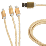 Cablu încărcare și sincronizare Cablexpert CC-USB2-AM31-1M-G, USB Type-A/Micro USB, Type-C, Lighting, 1m, Auriu - imagine 7