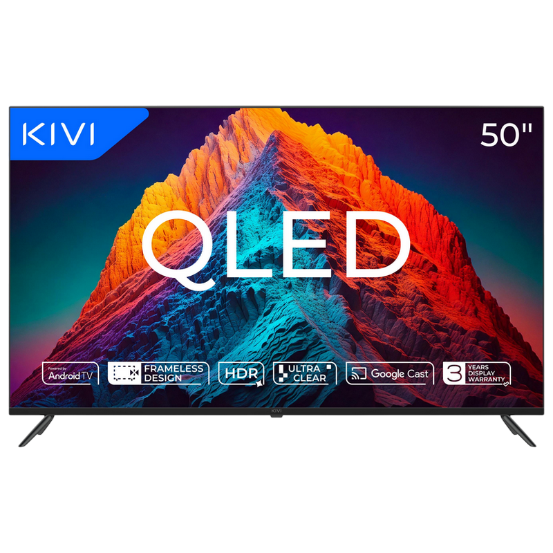 fd7b751c-c65b-4090-bbcc-7ca3df45535f 50" QLED SMART TV KIVI 50U770QB, 3840x2160 4K UHD, Android TV, Negru - Image 1