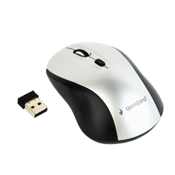 Mouse Wireless Gembird MUSW-4B-02-BS, Negru/Argintiu