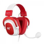 Căști gaming Havit H2002d, Cu fir, Alb Roșu - Image 8