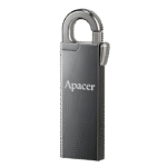 128GB USB3.1 Flash Drive Apacer "AH15A", Dark Gray, Metal, Keychain-Carabin,Capless (AP128GAH15AA-1) - imagine 4